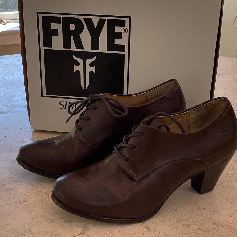 Frye Chocolate Brown Women's Heeled Oxfords
